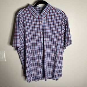 Untuck it plaid checkered button up short sleeve shirt